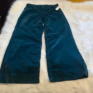 Anthropologie Deep Teal Corduroy Trousers